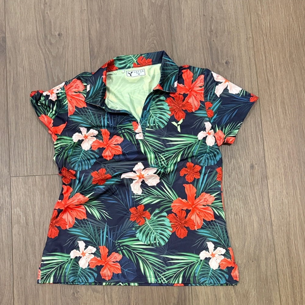 Hawaiian Print Women’s Golf Polo